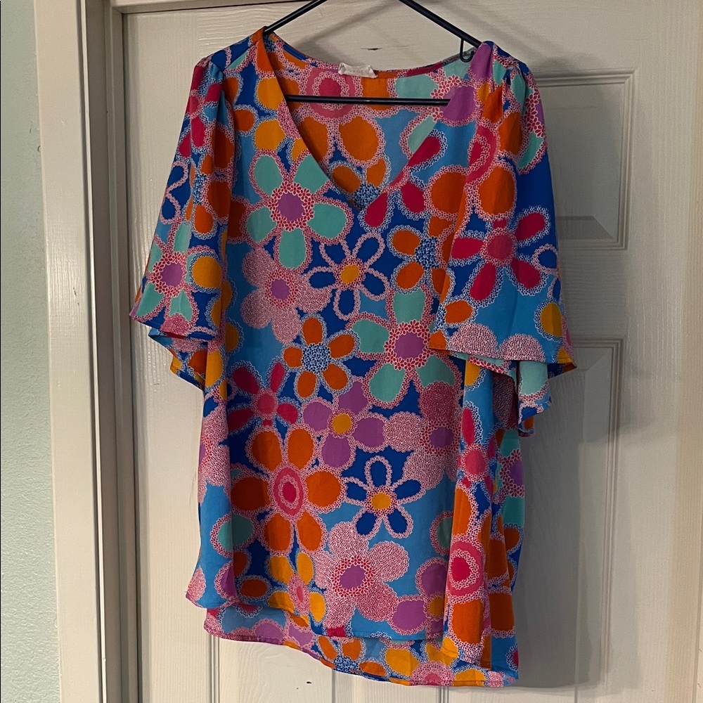 Colorful Floral Women's Blouse